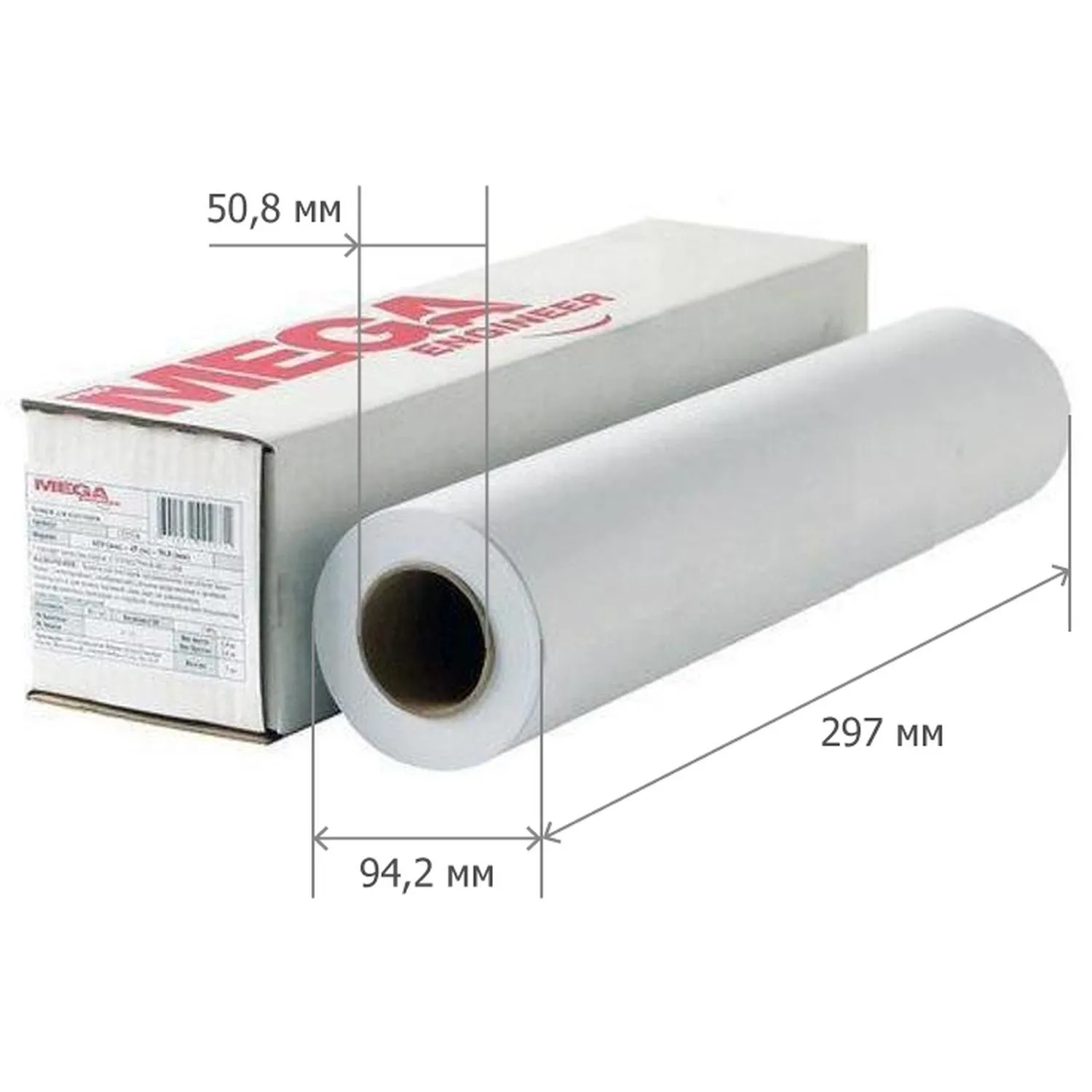 Бумага широкоформатная Комус ProMega engineer InkJet 297 мм (рулон А3 45 м, белизна 146%) - Image 3