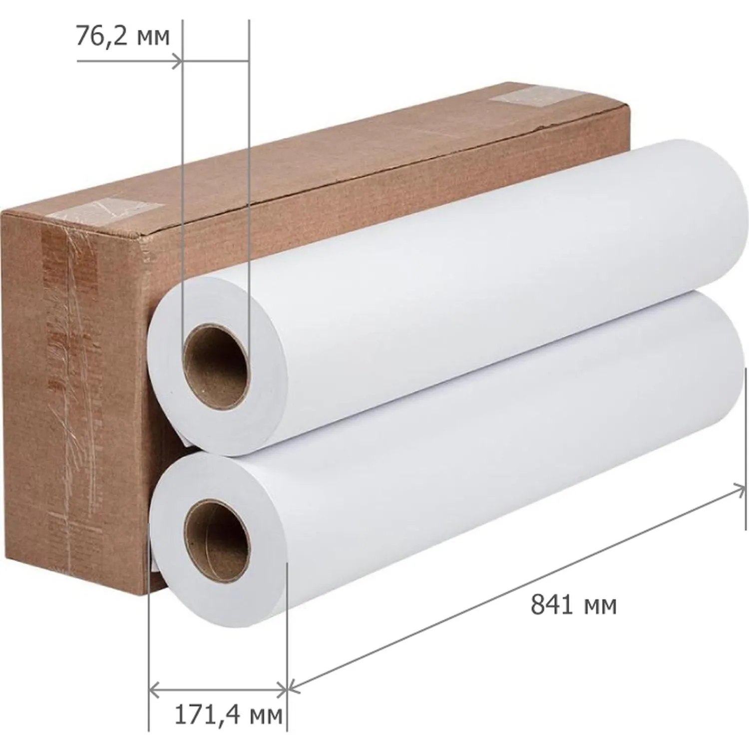 Бумага широкоформатная Комус ProMega engineer 841×175м А0 80г/м² (2 рулона) - Image 3