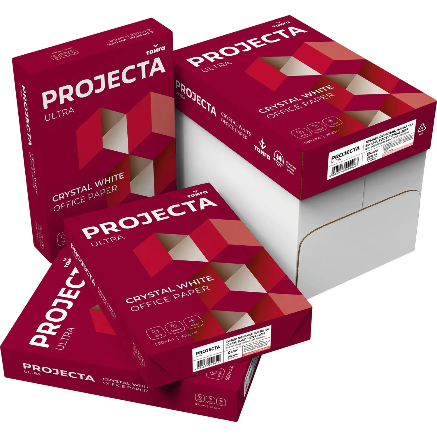 Бумага офисная Projecta Ultra премиум класс А, ГОСТ ISO 9706/ГОСТ Р 57641, для презентаций и архива - Image 2