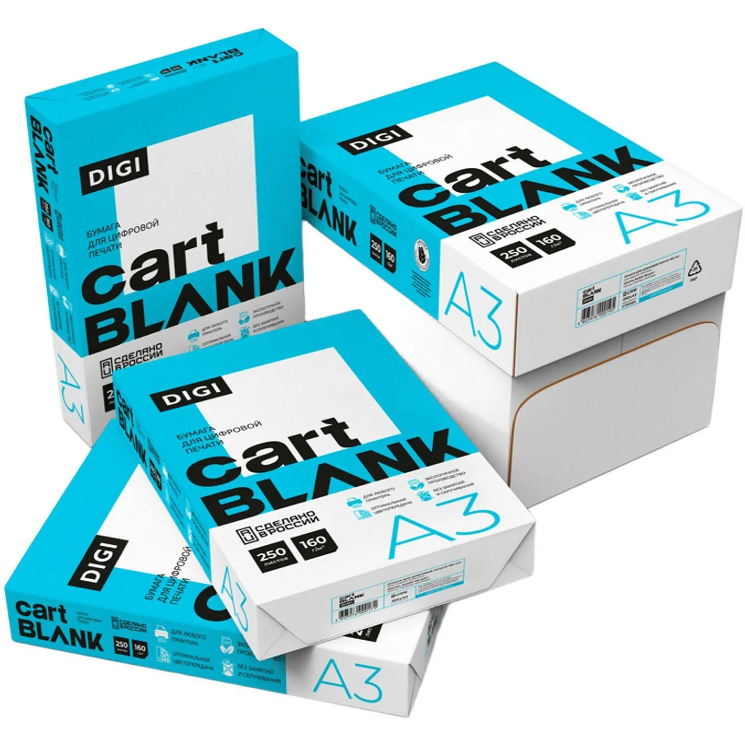 Бумага Cartblank Digi А3 160г/м² цветная лазерная печать, плотная, ECF/ISO 14001 - Image 2