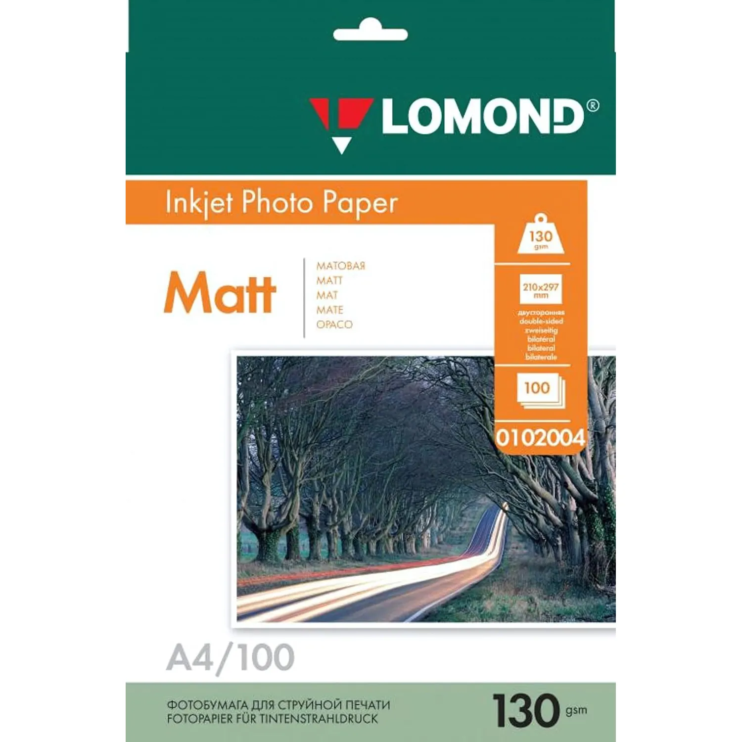 Фотобумага Lomond 0102004 матовая А4 130 г/м² (100 л., текст+изображения)
