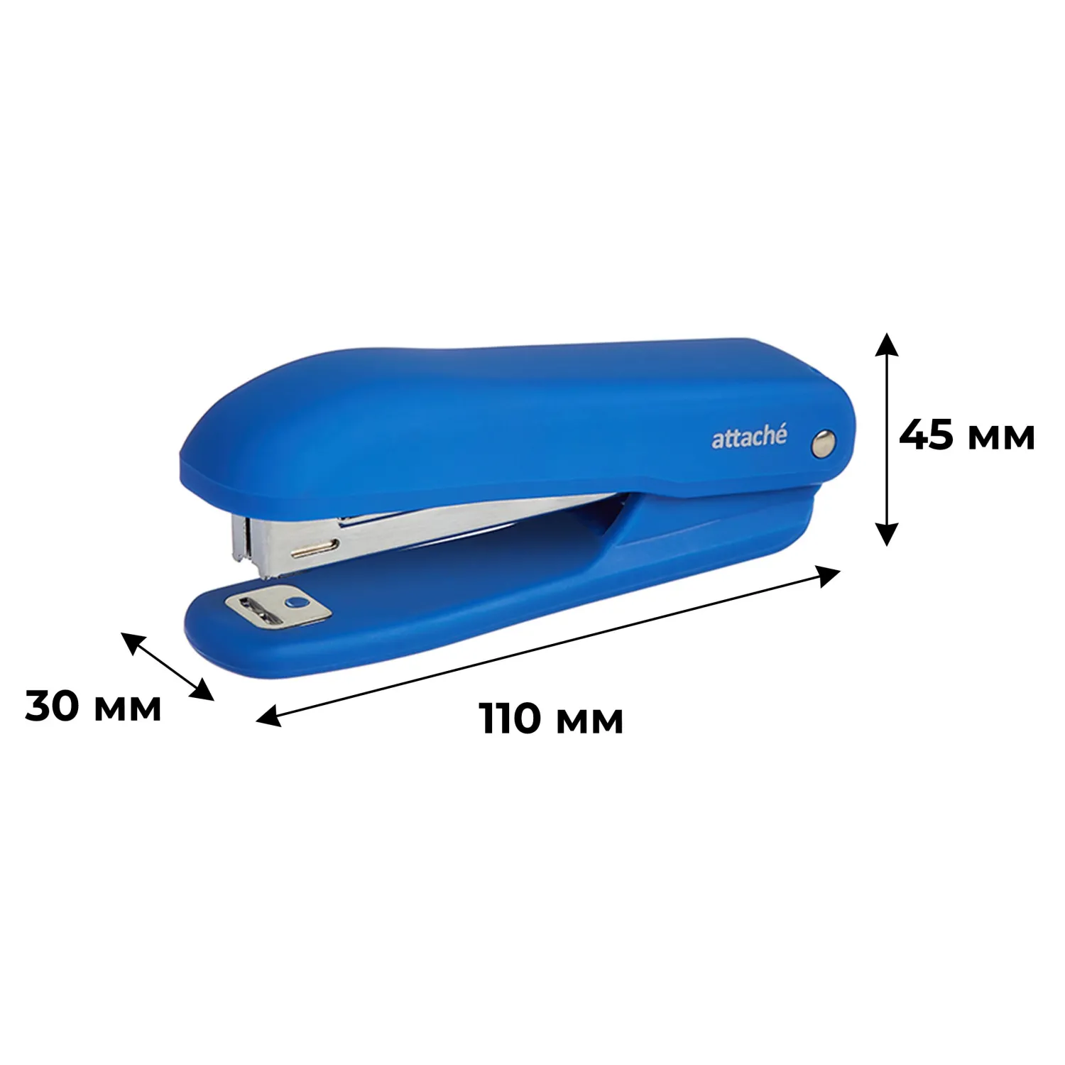 Степлер Attache Comfort синий Soft Touch, 55 мм, 12 листов, с антистеплером - Image 4