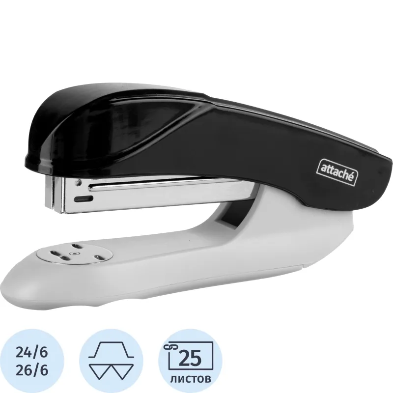 Степлер Attache Pulse черный 80 мм (до 25 л., скобы 24/6–26/6) - Image 2