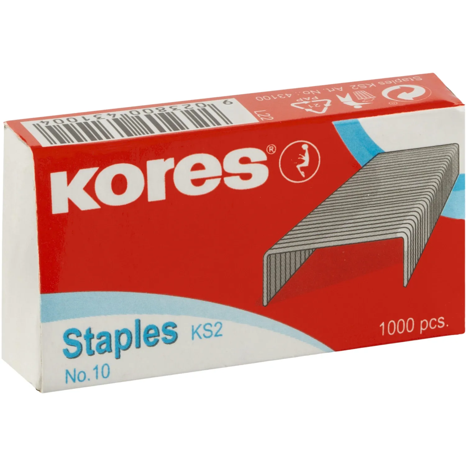 Скобы для степлера №10 Kores никелированные (1000 шт.), опт - Image 2
