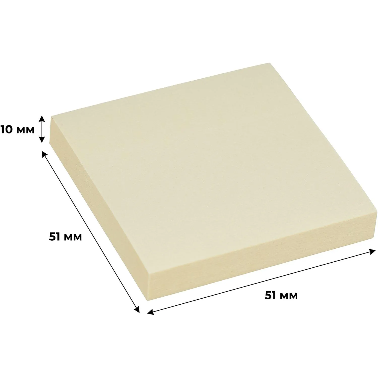 Стикеры Attache жёлтые 51×51 мм (100 шт.), пастельные для заметок - Image 3