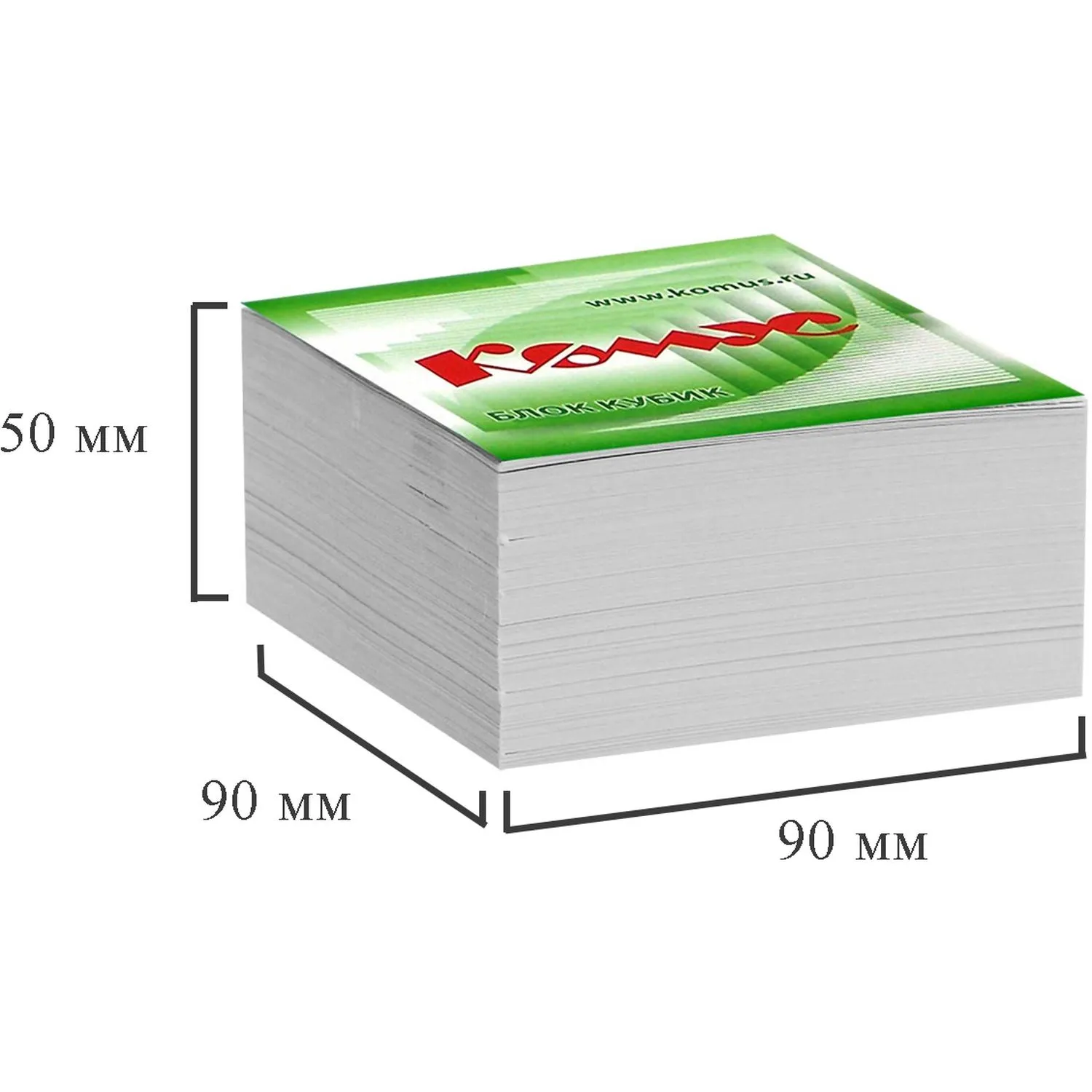 Блок для записей Комус 9×9 см, 100 г/м², белизна 100% для офиса - Image 4