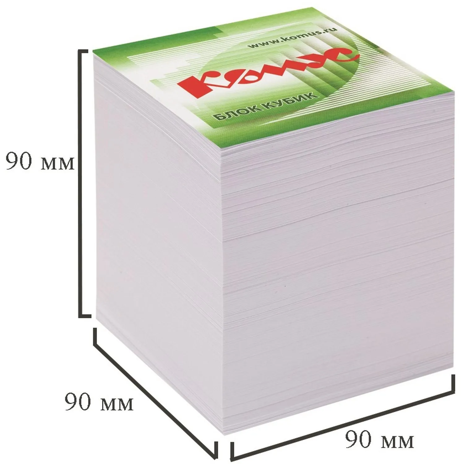Блок для записей офисный Комус (блокнот 9х9 см, бумага 100 г/м²) - Image 4