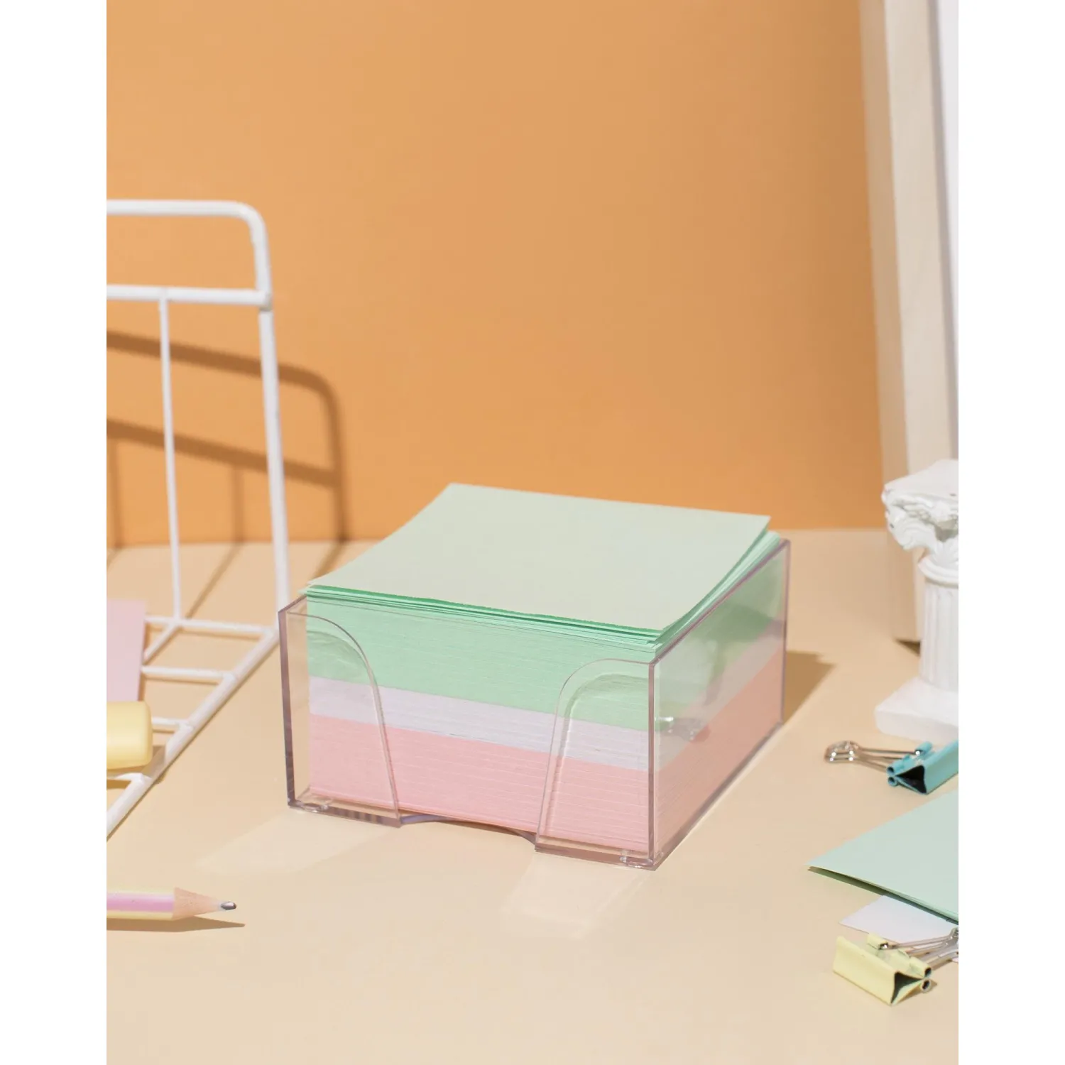 Блок для записей Attache 9×9 см, 3 цвета, бокс 80–100 г/м² - Image 3
