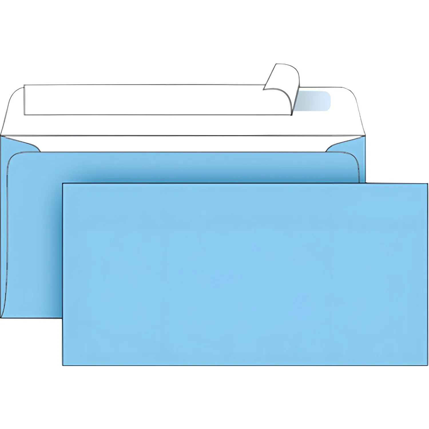 Конверты Packpost E65 голубые стрип 110×220 мм (E/А4), 90 г/м² - Image 2