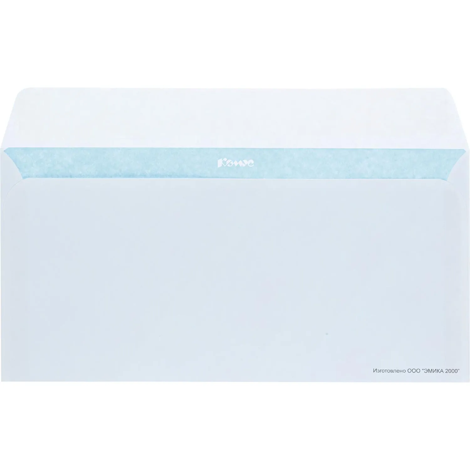 E65 конверт Комус 110×220 80 г/м² белый стрип внутренняя запечатка - Image 4