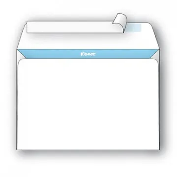 Конверты Комус С5 80 г/м² белый стрип внутр. запайка 162×229 мм