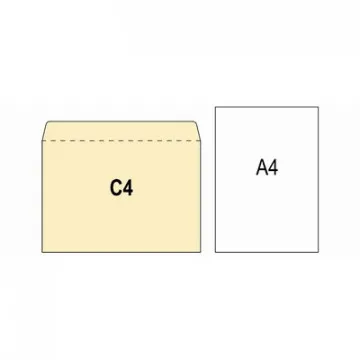Конверты Комус C4 90 г/м² белые с декстрином (формат А4 229×324 мм) - Image 2