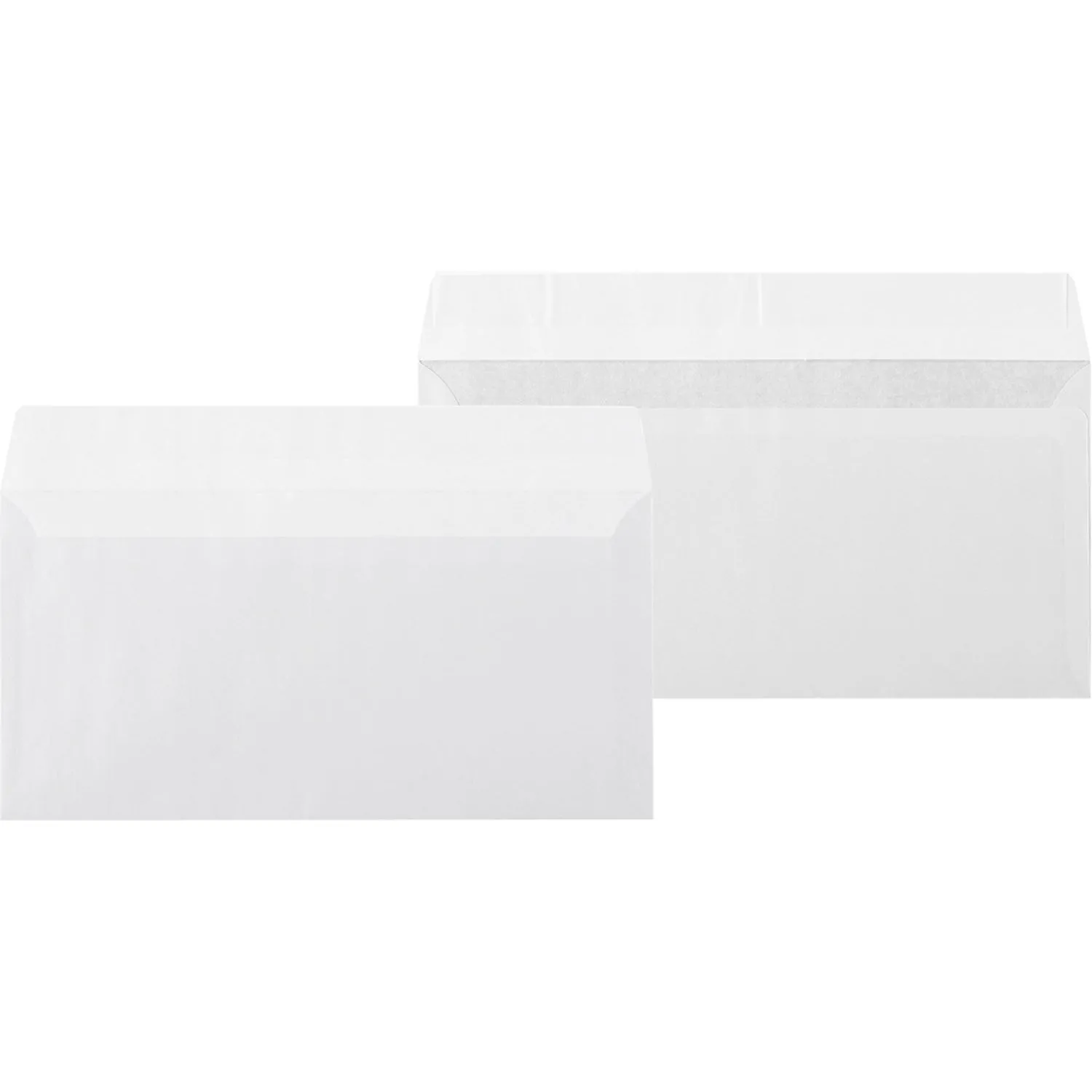 Конверты Комус E65 110×220 80 г/м² белые с внутренней запечаткой стрип - Image 2