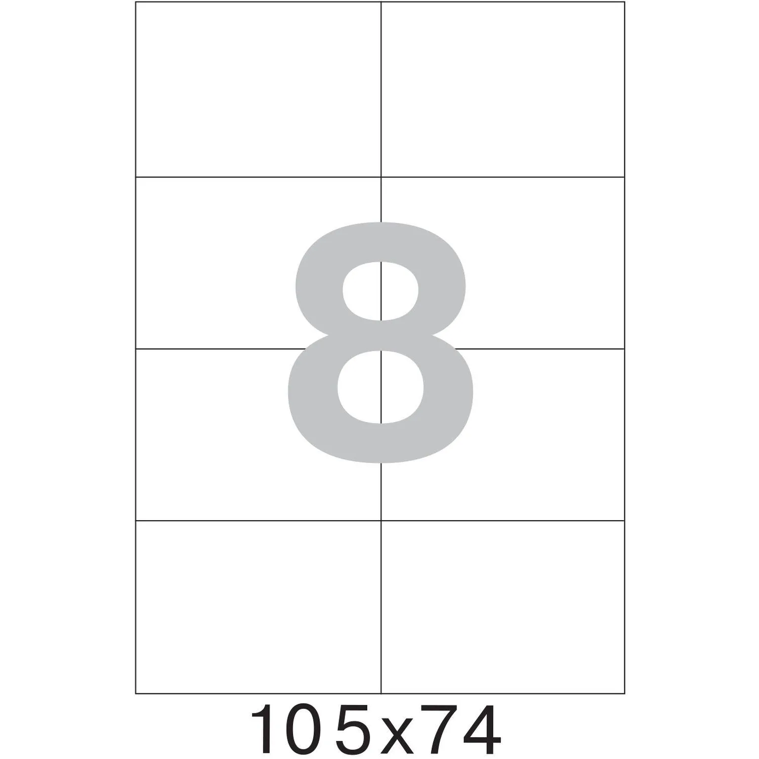 Этикетки самоклеящиеся Комус 105×74 мм (8 шт/А4), для лазера, 100 листов - Image 6
