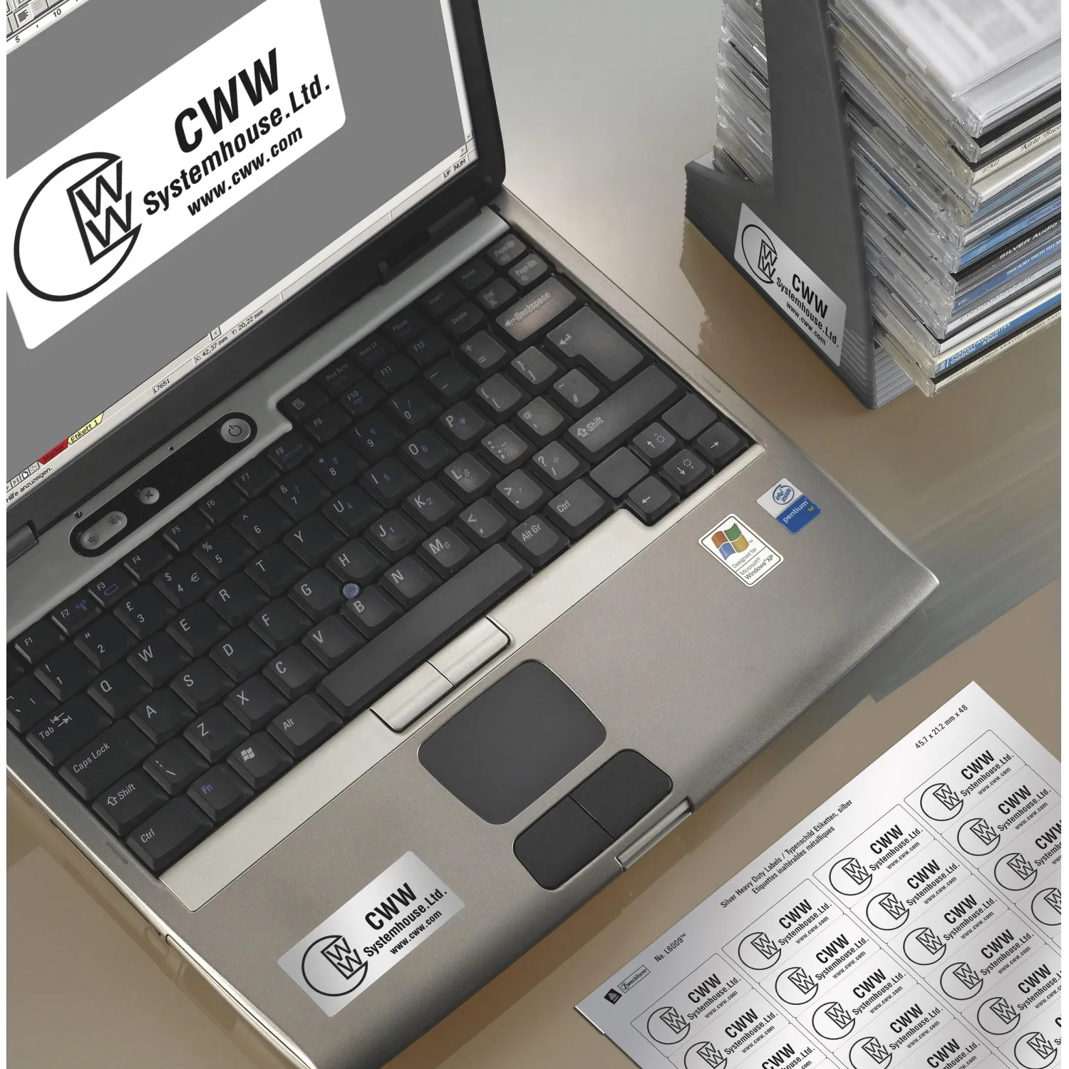 Этикетки серебристые Avery Zweckform L6012-20 (96×50,8 мм), полиэстер −40°...+150°C - Image 10