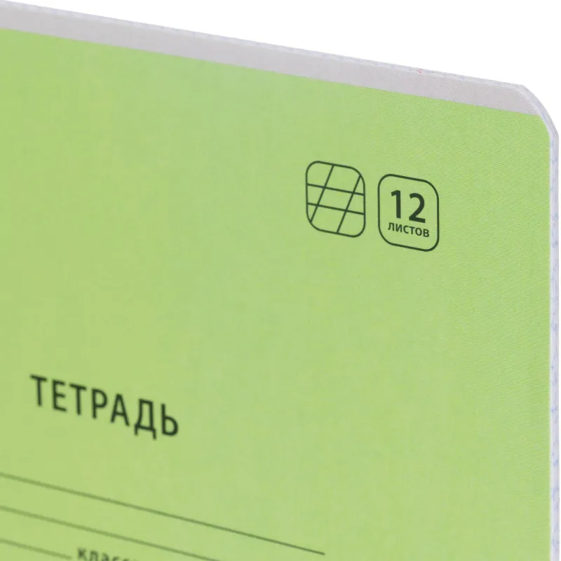 Школьная тетрадь пастель А5, зеленый, для письма детей, косая линия, красные поля - Image 5