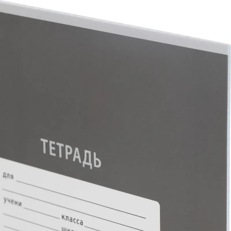Школьная тетрадь А5 по математике, алгебре, геометрии (серая обложка, клетка, 12 л., 60 г/м²) - Image 4