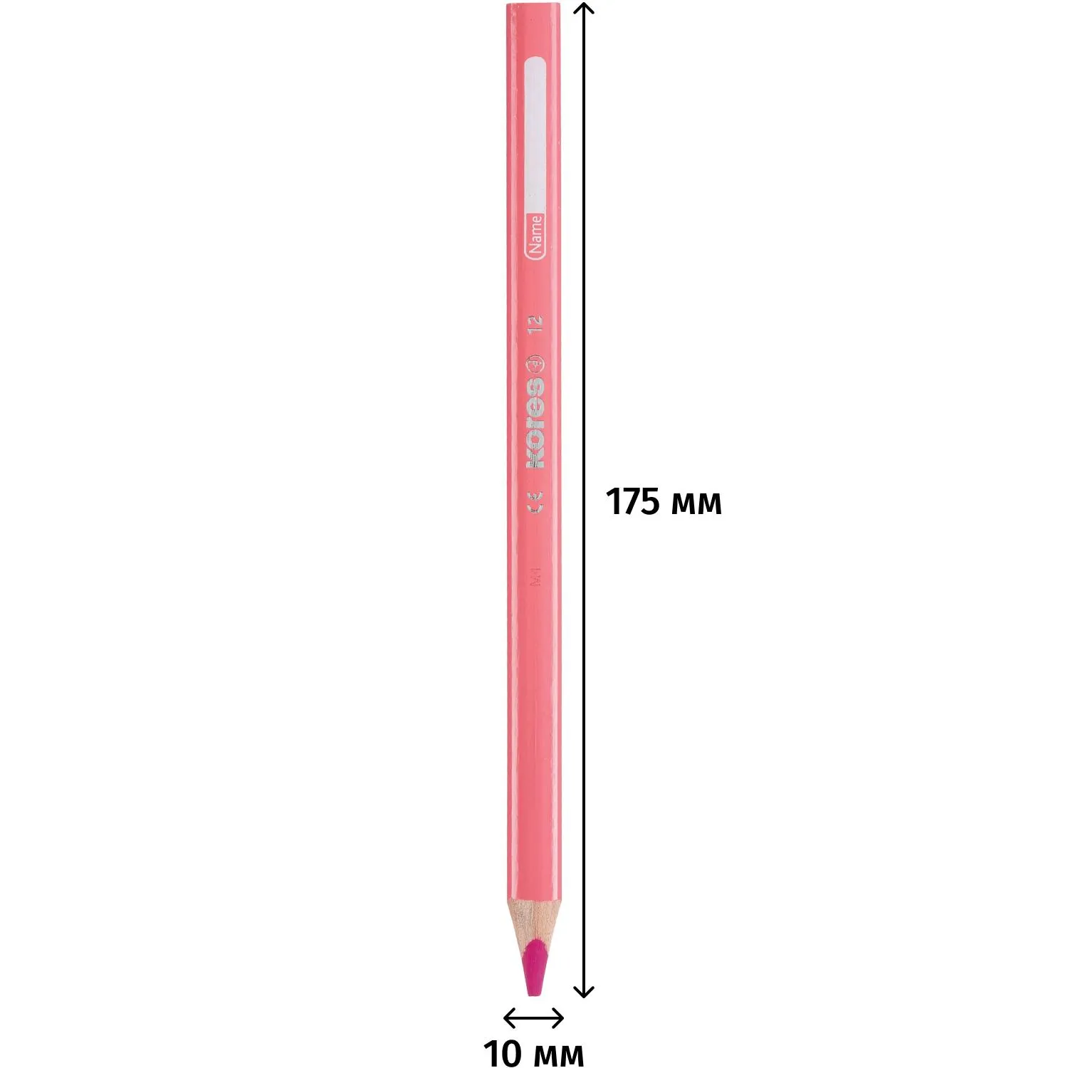 Карандаши цветные Kores Jumbo 12 карандашей 12 цветов трёхгранные (утолщённые) - Image 2