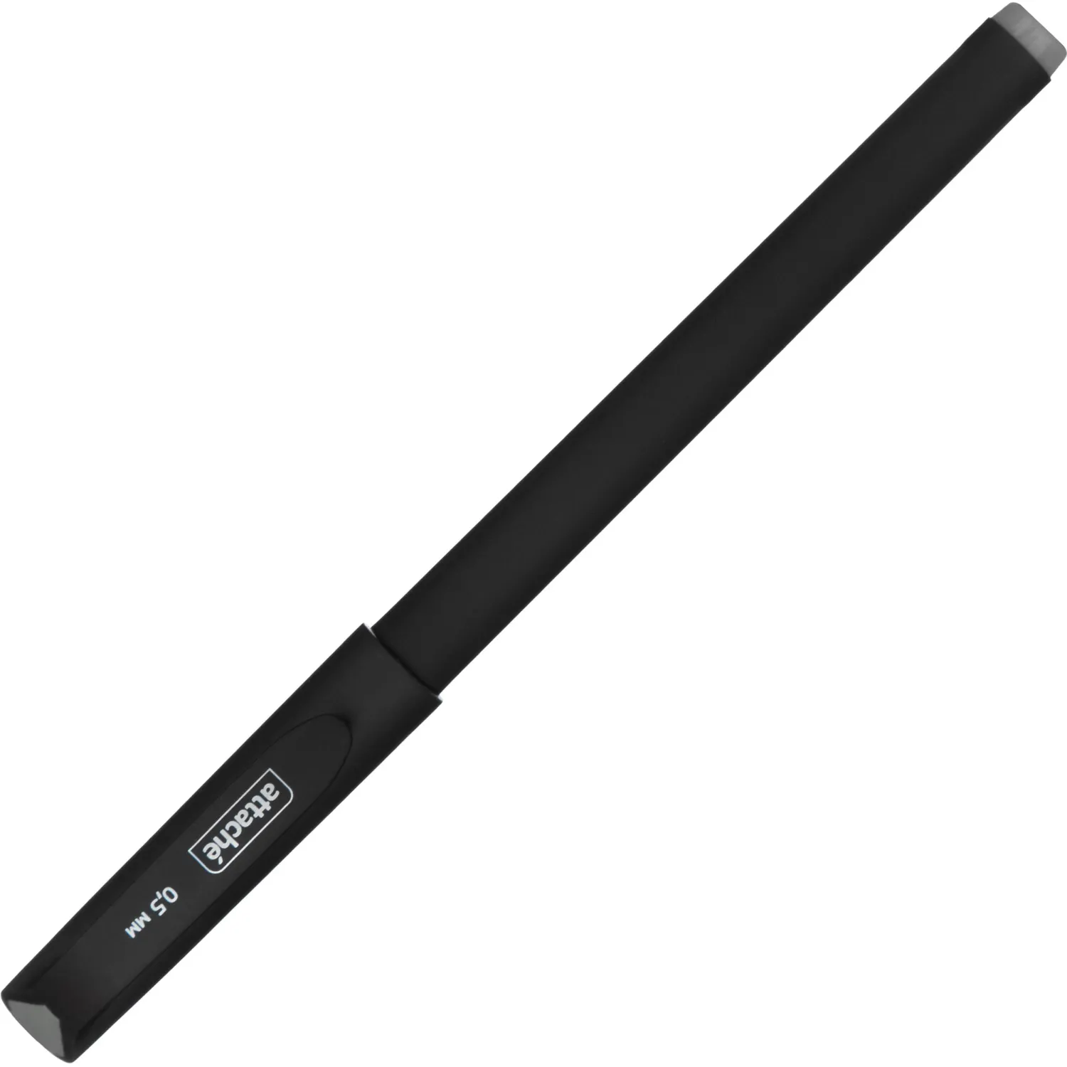 гелевая ручка Attache soft-touch черная 0.5 мм, длина 129 мм, со сменным стержнем - Image 2