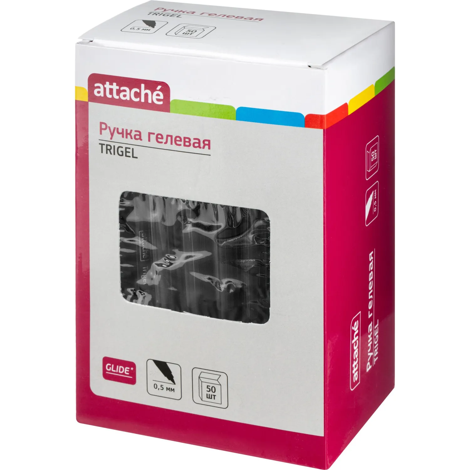 гелевая ручка Attache Attache Glide Trigel для левшей, быстрая сушка чернил - Image 6