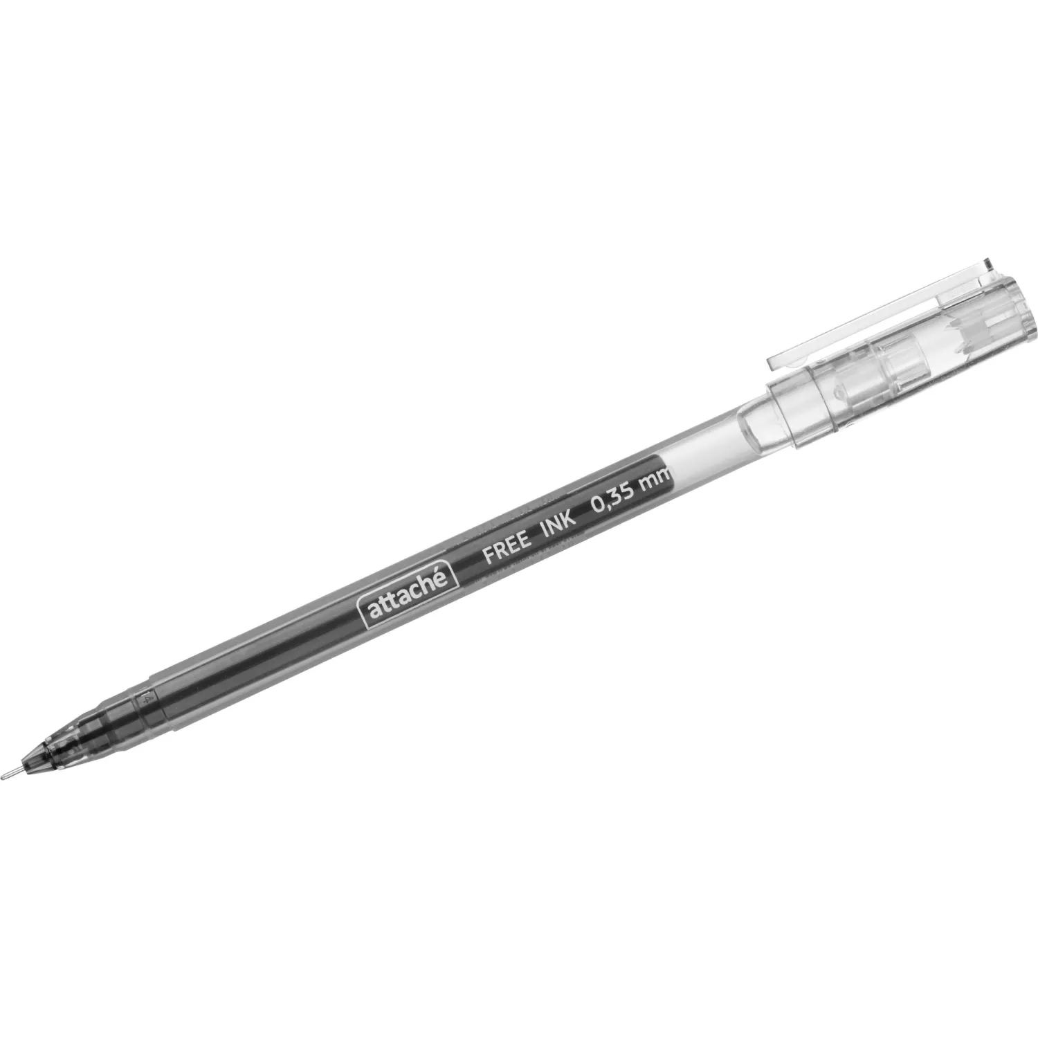 гелевая ручка Attache Free ink 0,5 мм прозрачная, качественные чернила без подтеков - Image 3