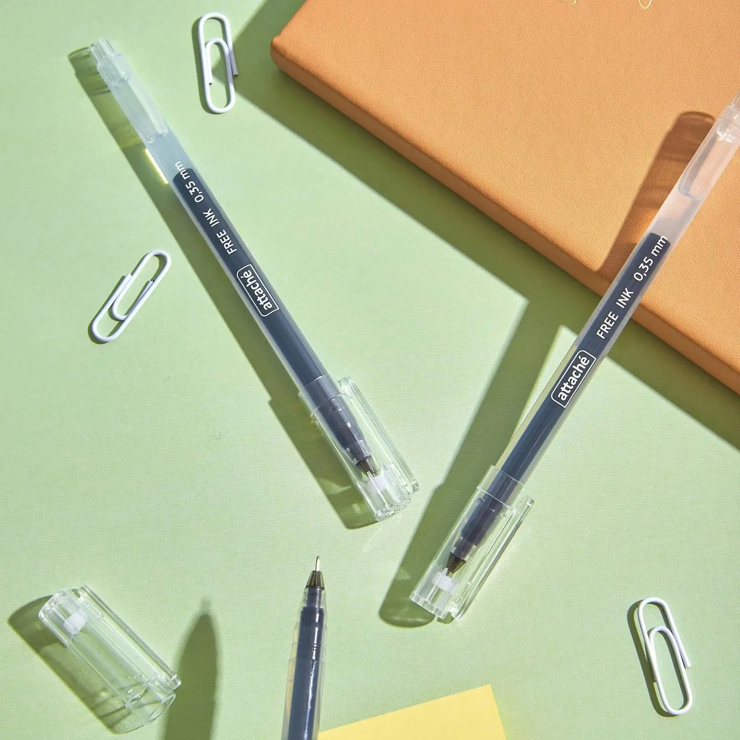 гелевая ручка Attache Free ink 0,5 мм прозрачная, качественные чернила без подтеков - Image 9