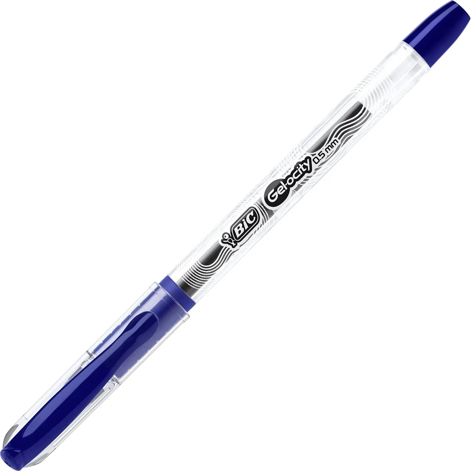 Гелевая ручка Bic Gel-ocity Stic 0,5 мм (прозрачный корпус, грип, клипса) - Image 4