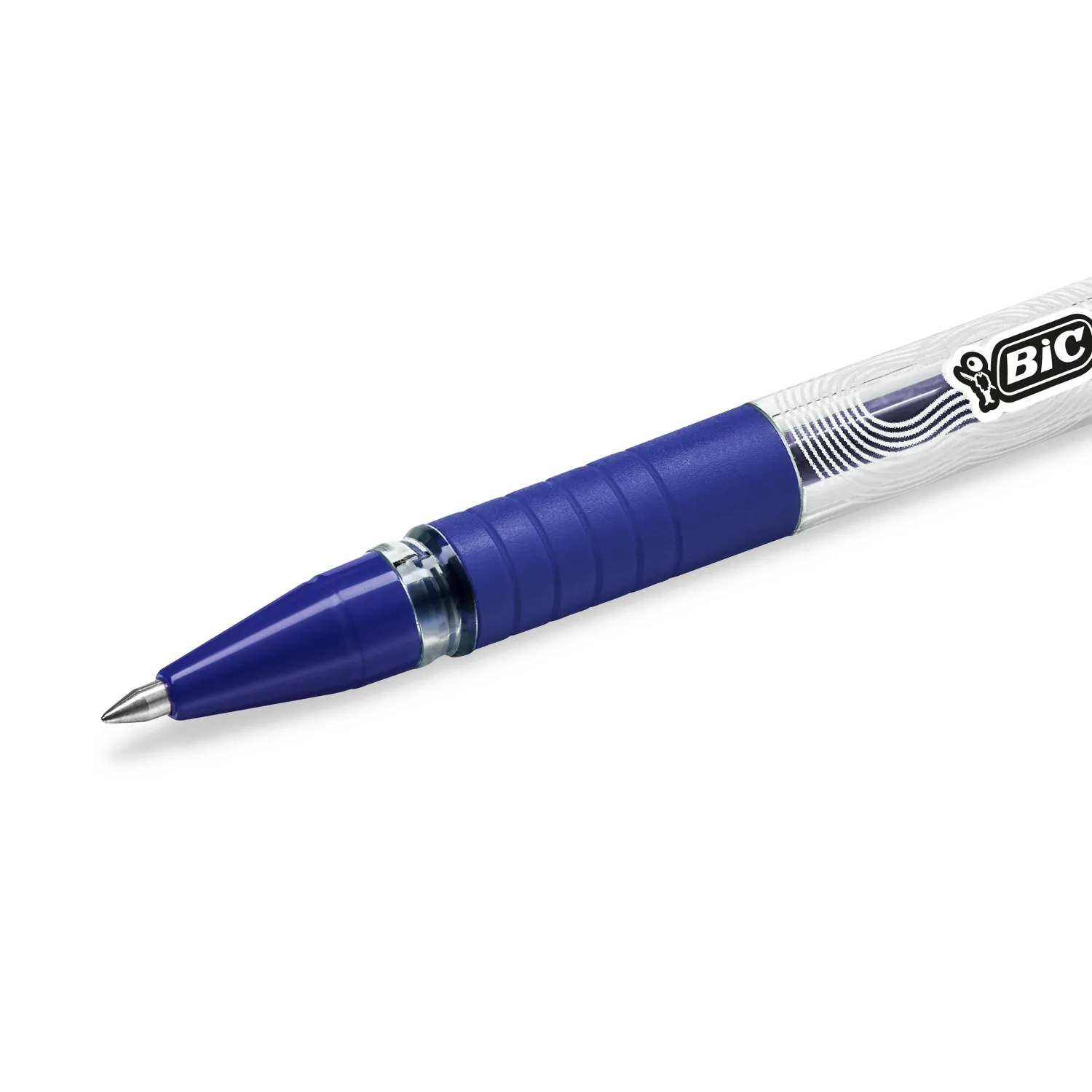 Гелевая ручка Bic Gel-ocity Stic 0,5 мм (прозрачный корпус, грип, клипса) - Image 5