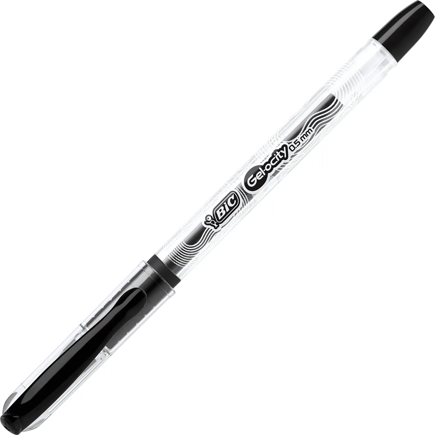 Гелевая ручка Bic Gel-ocity Stic 0.5мм (прозрачная, клипса, цвет чернил совпадает с колпачком) - Image 4
