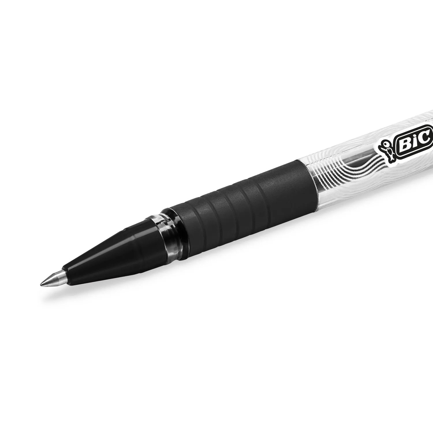 Гелевая ручка Bic Gel-ocity Stic 0.5мм (прозрачная, клипса, цвет чернил совпадает с колпачком) - Image 5