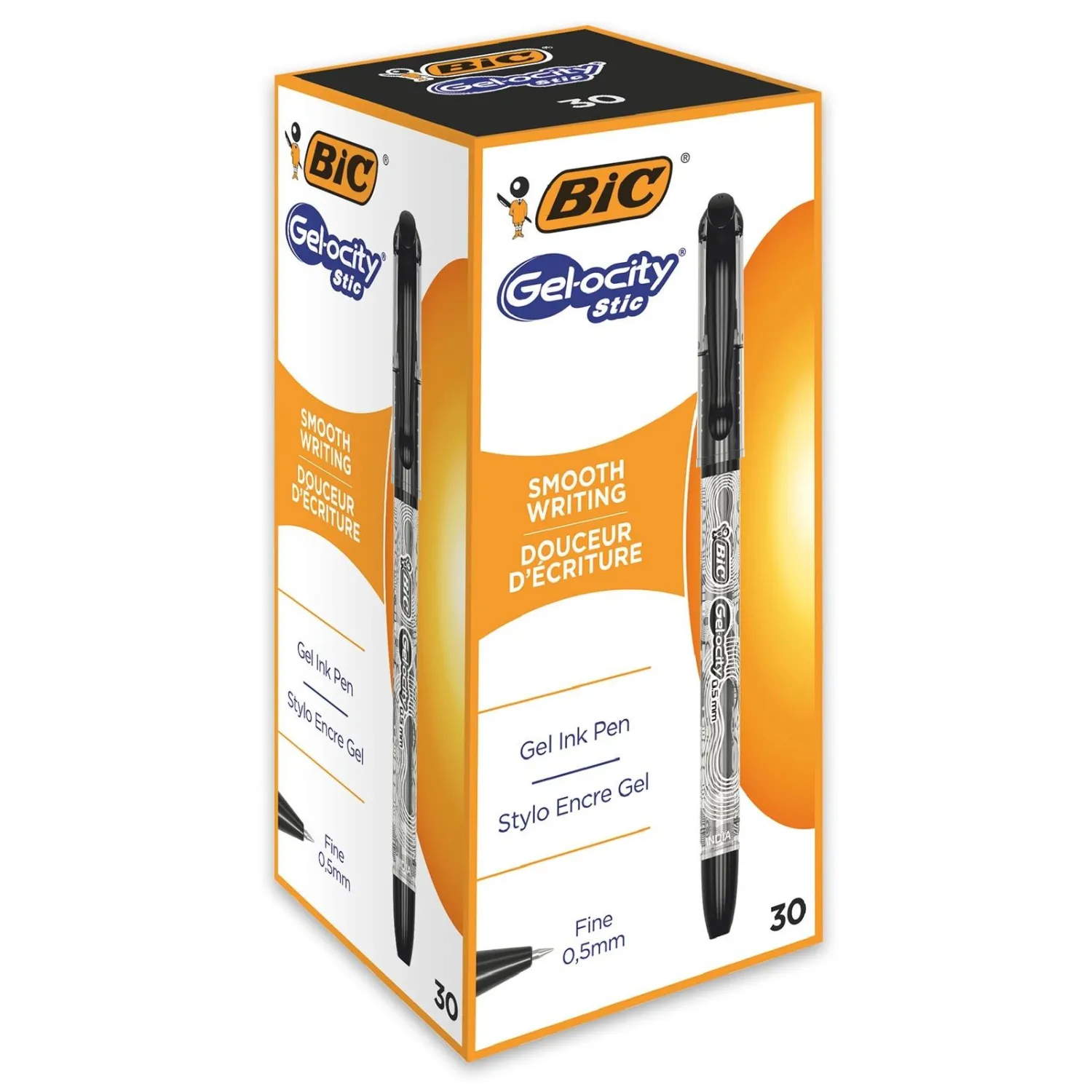 Гелевая ручка Bic Gel-ocity Stic 0.5мм (прозрачная, клипса, цвет чернил совпадает с колпачком) - Image 6