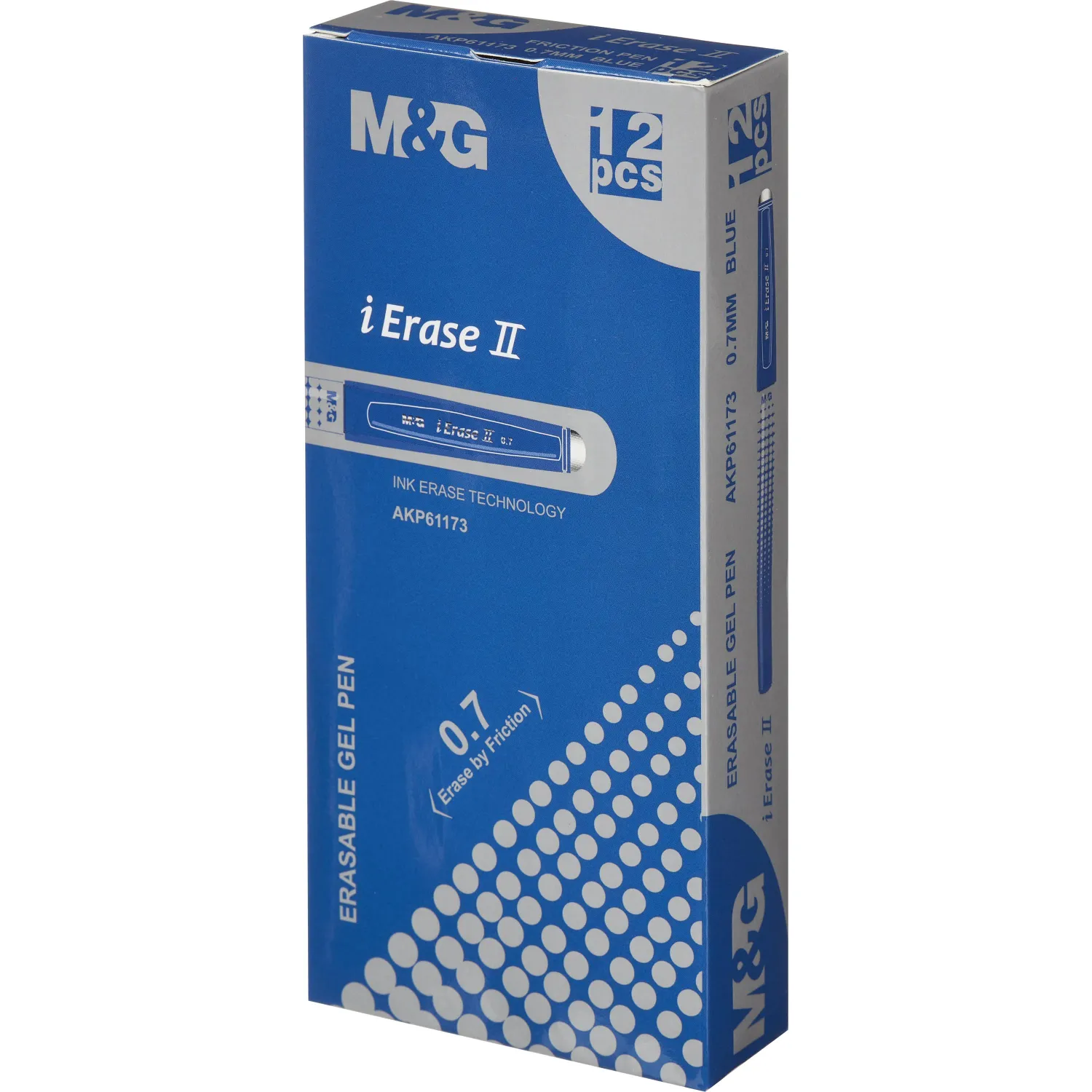 гелевая ручка M&G iErase II 0.7 мм синяя (с термо-чернилами и ластиком) - Image 7