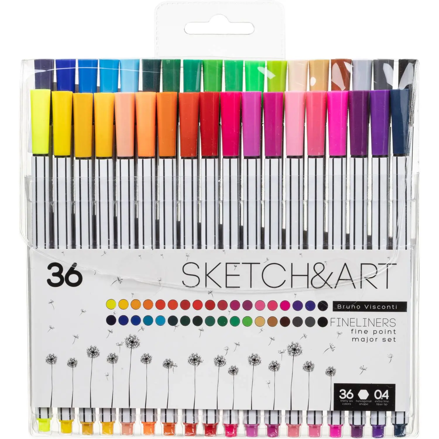 Набор линеров Sketch&Art 36 цветов 0,4 мм, водная основа, профессиональный