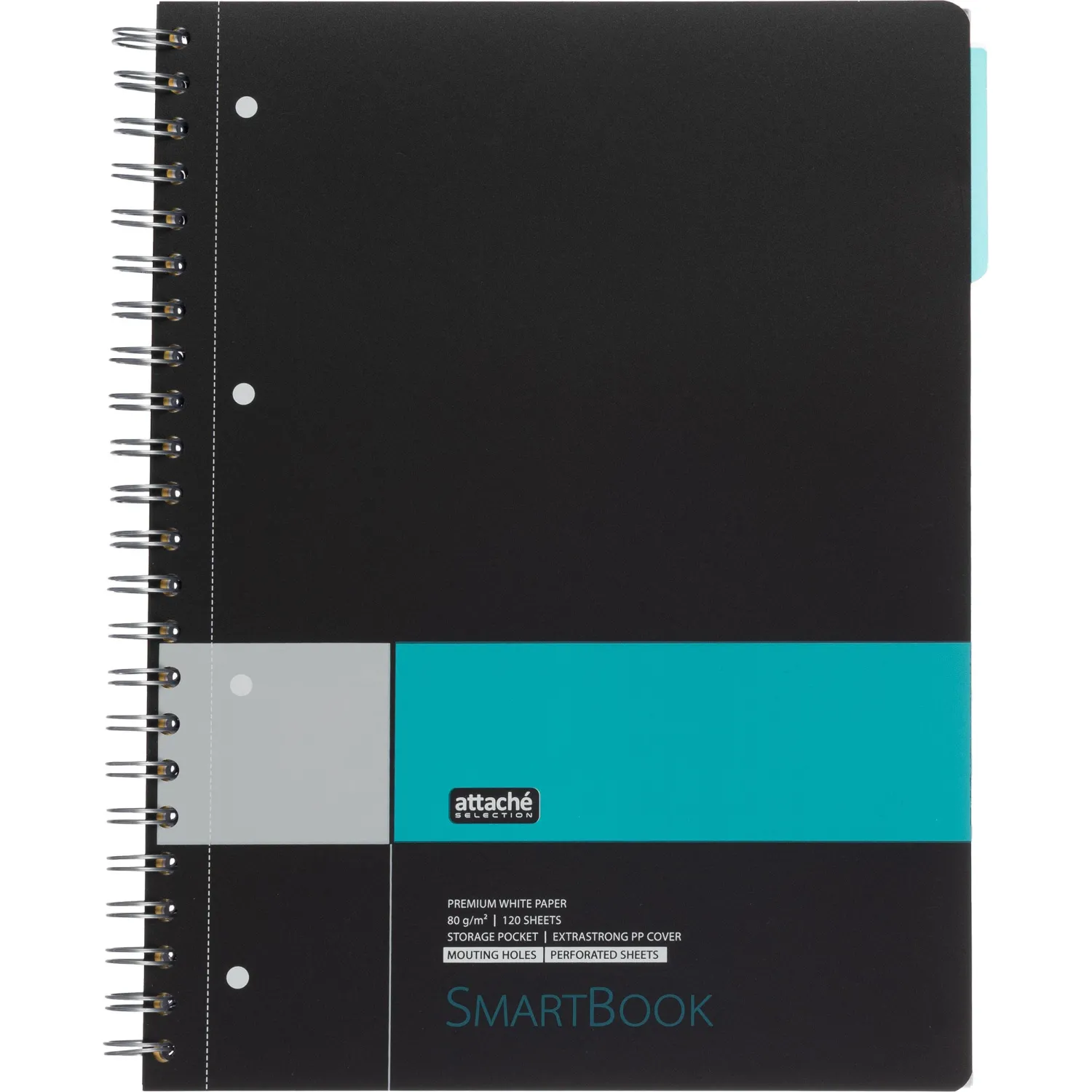 Бизнес-тетрадь Attache Selection Smartbook A4 120 листов, клетка, спираль, разделитель