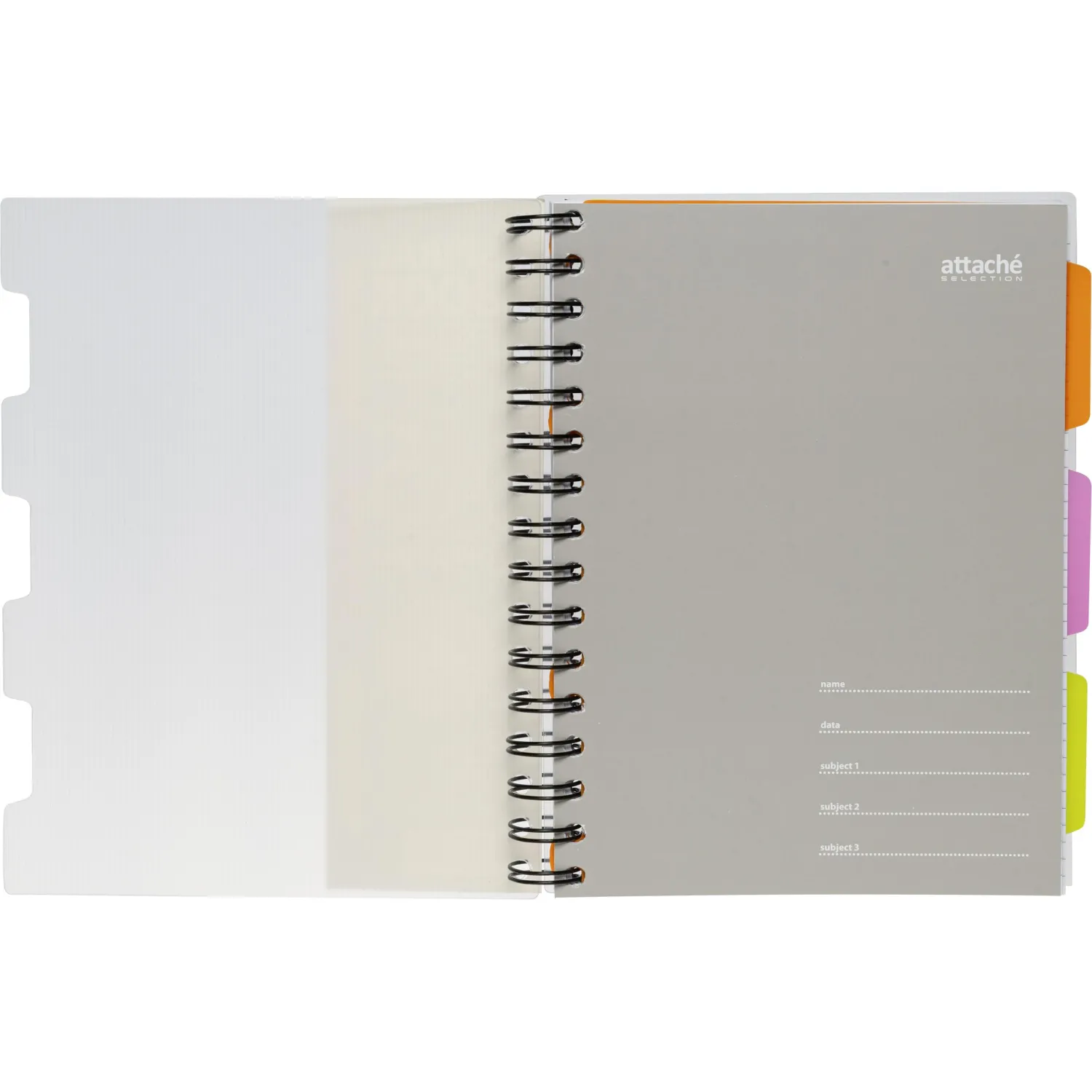 Бизнес-тетрадь Attache Selection Spiral Book A5 140 л., клетка, спираль, разделители - Image 6