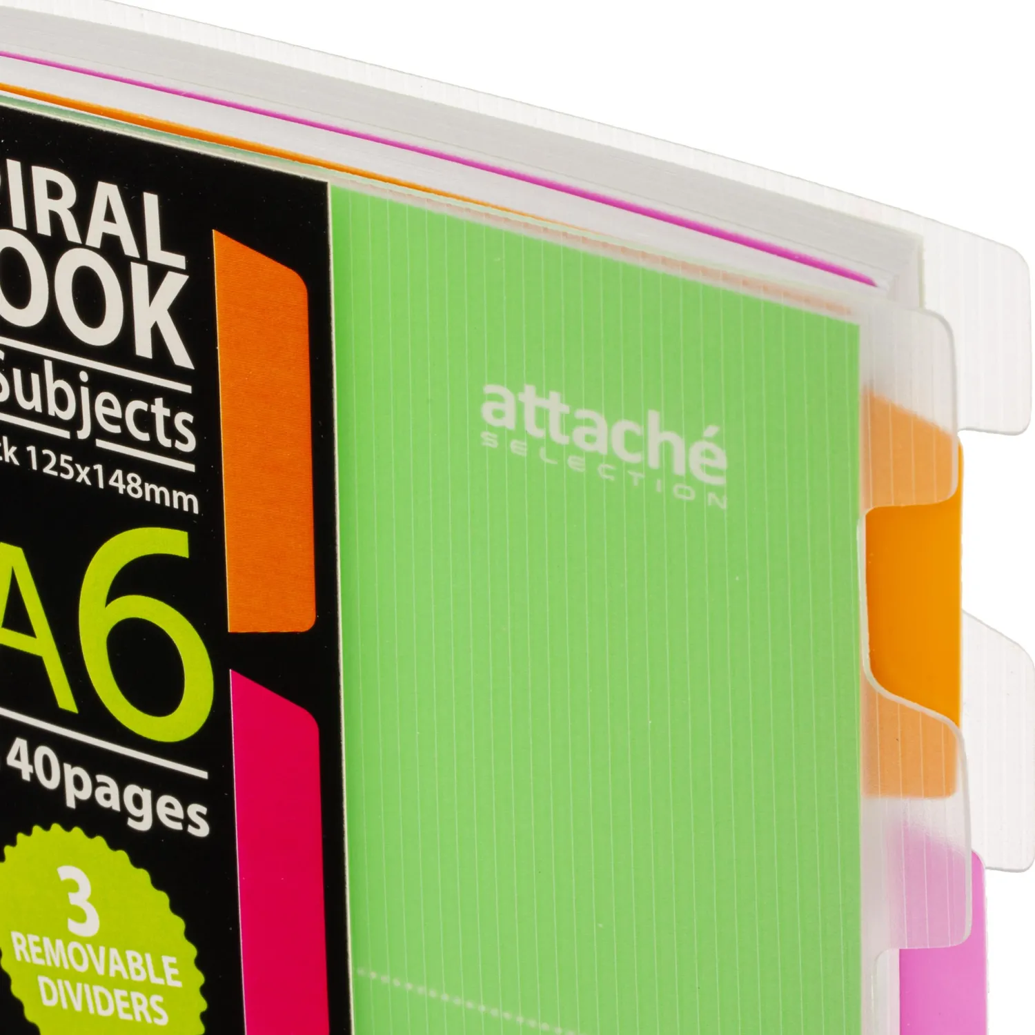 Бизнес-тетрадь Attache Selection Spiral Book А6 140 л., клетка, спираль, разделители, 60 г/м² - Image 3