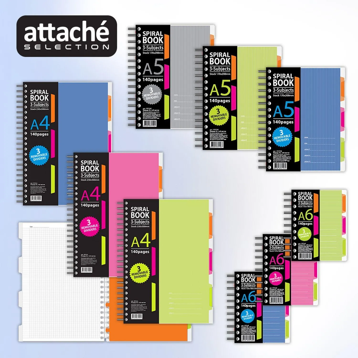 Бизнес-тетрадь Attache Selection Spiral Book А6 140 л., клетка, спираль, розовая - Image 14