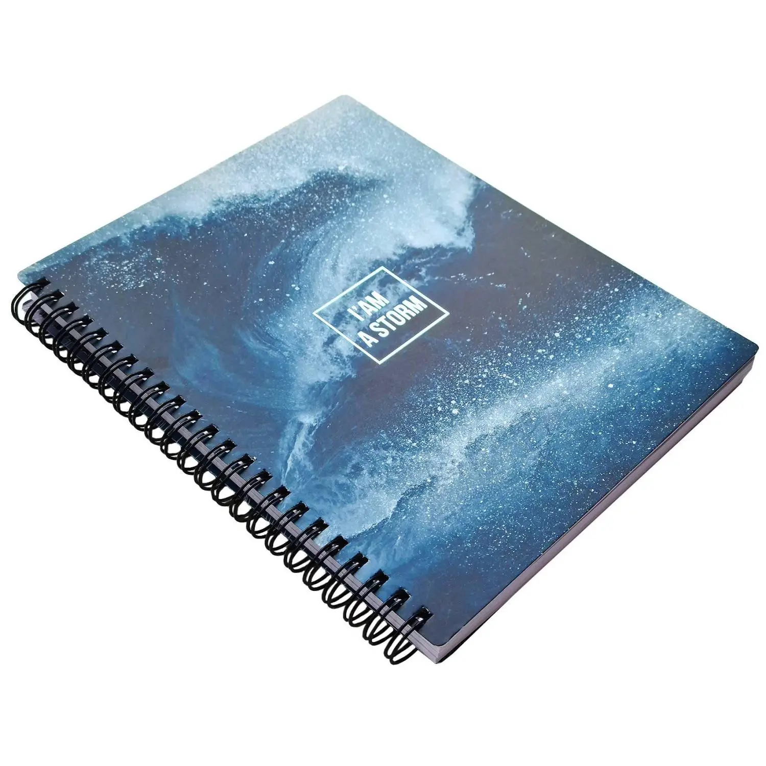 Бизнес-тетрадь Be Smart Storm Волна А5 120 листов, клетка, спираль, 15,4×20,5 см - Image 2
