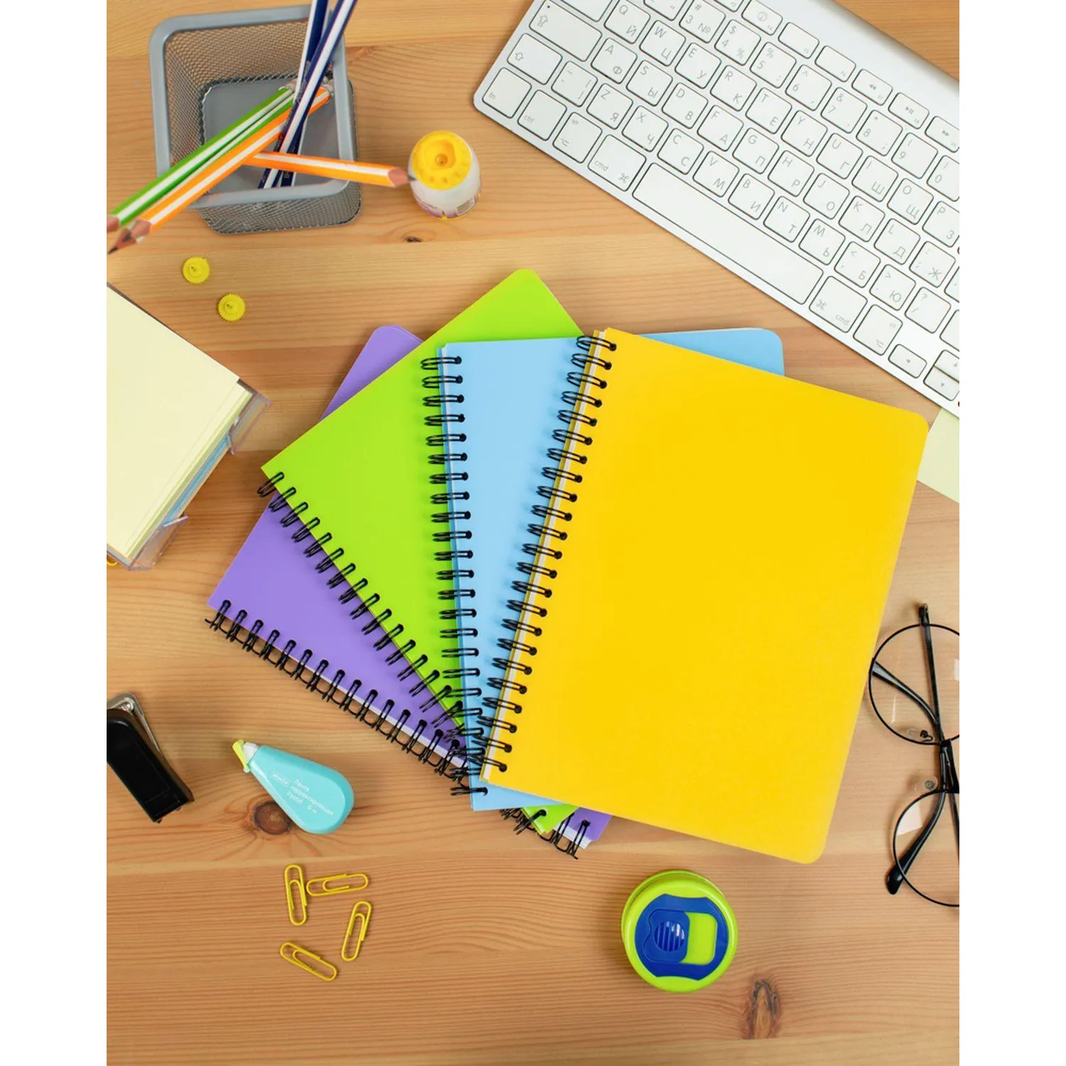 Бизнес-тетрадь Attache A5 Bright colours, офисная, тонированная, клетка - Image 9