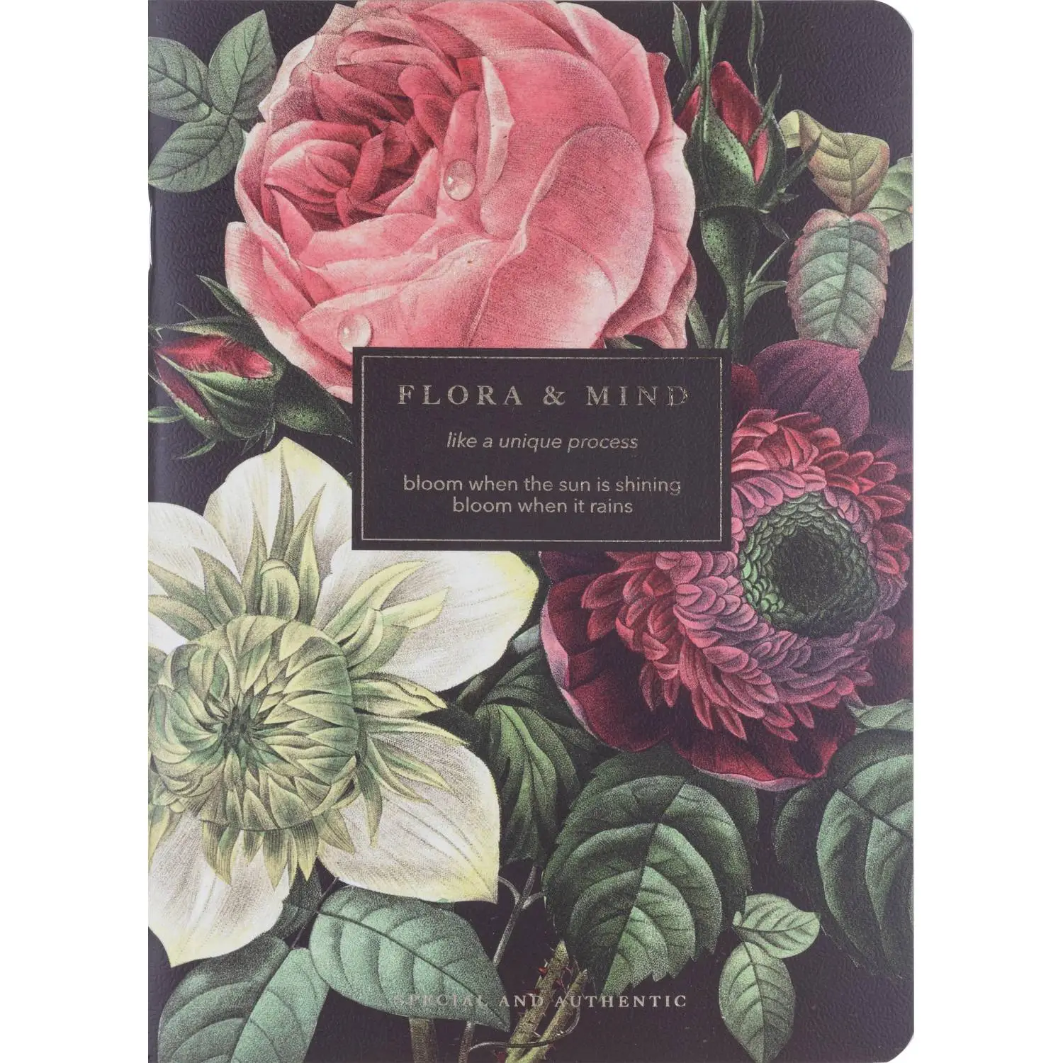 Тетрадь Be Smart Flora А5 48 листов в клетку, картон, тиснение, офис/школа
