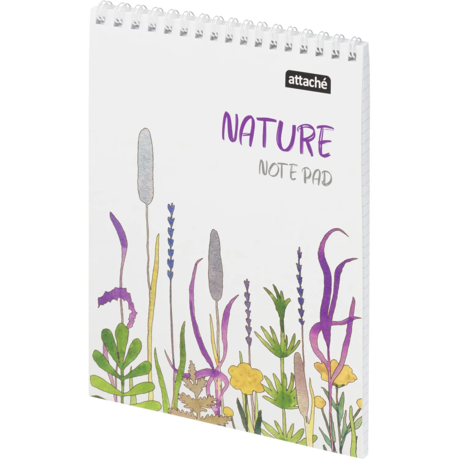 Блокнот Attache Nature White flowers A5 60 листов, клетка, спираль, 146×204 мм - Image 2
