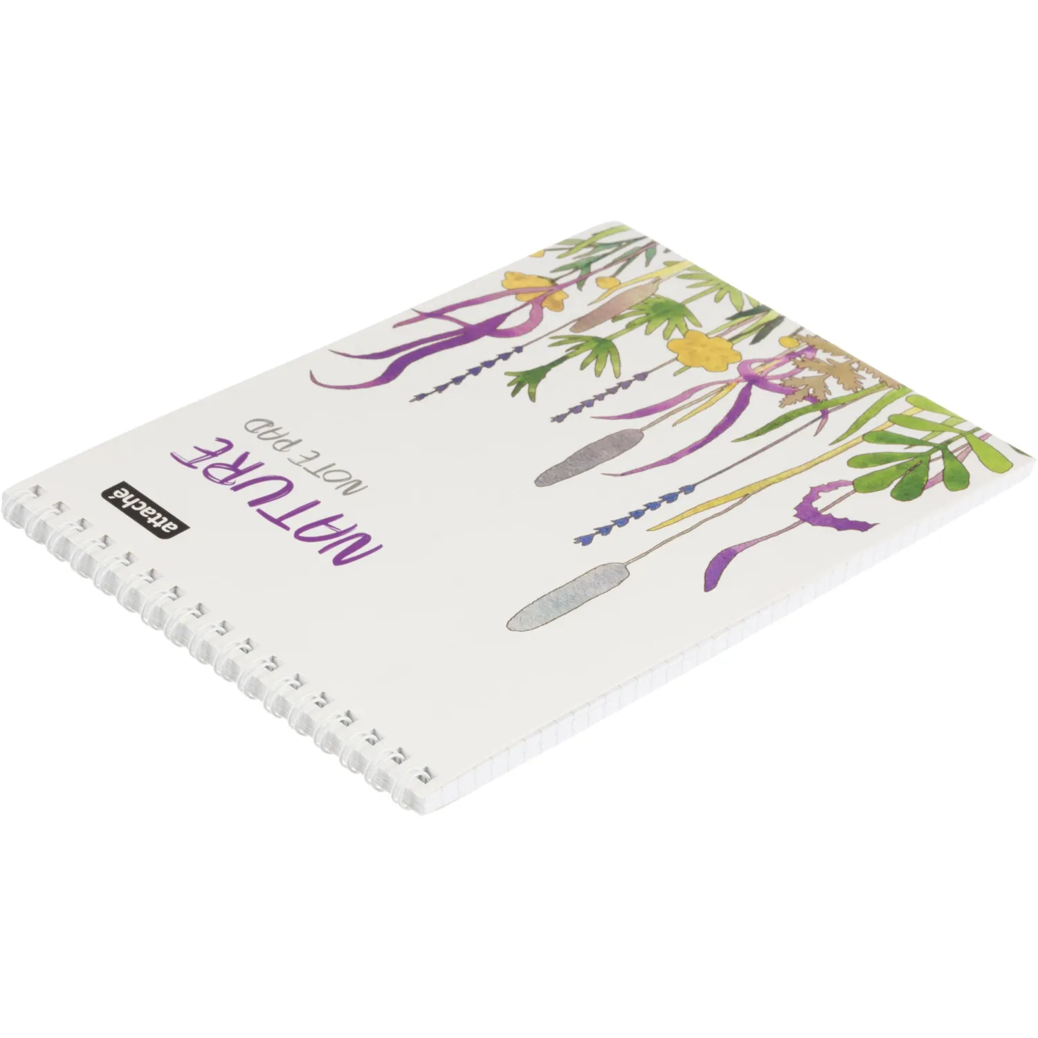 Блокнот Attache Nature White flowers A5 60 листов, клетка, спираль, 146×204 мм - Image 4