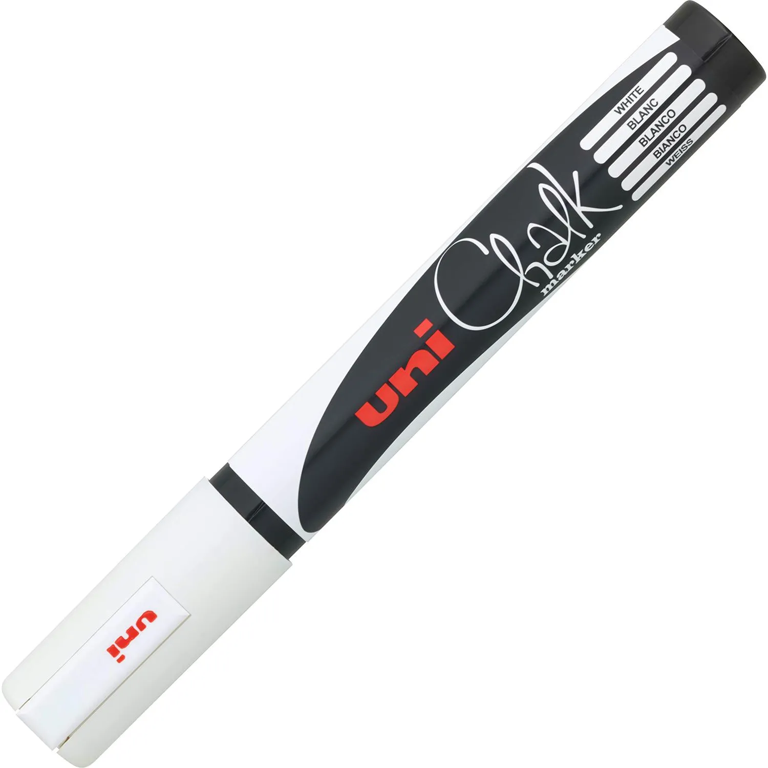 Маркер меловой Uni Chalk PWE-5M чёрный, толщина линии 1.8–2.5 мм, круглый наконечник - Image 2