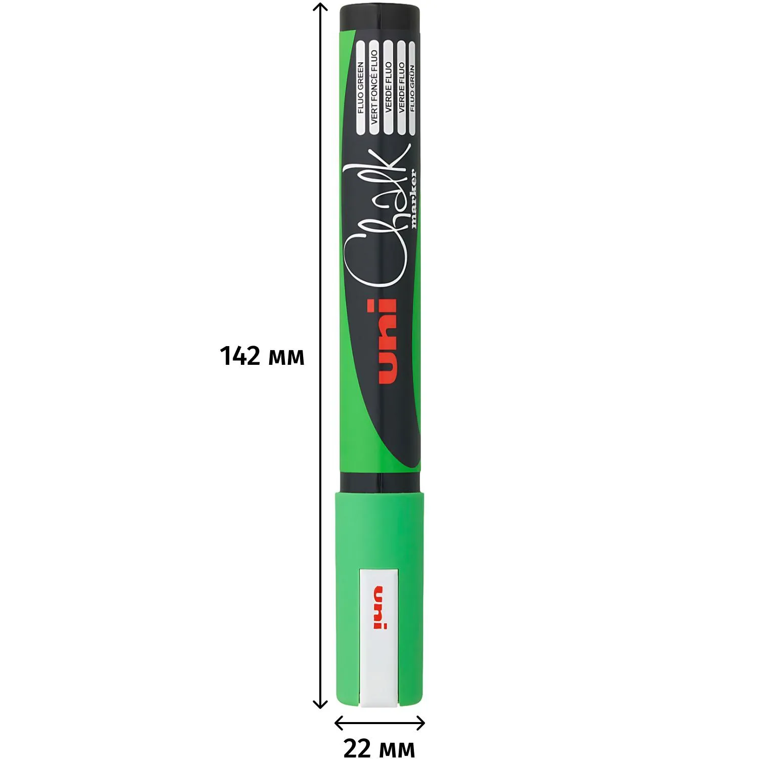 Маркер меловой Uni Chalk PWE-5M зелёный, наконечник 1.8–2.5 мм - Image 5
