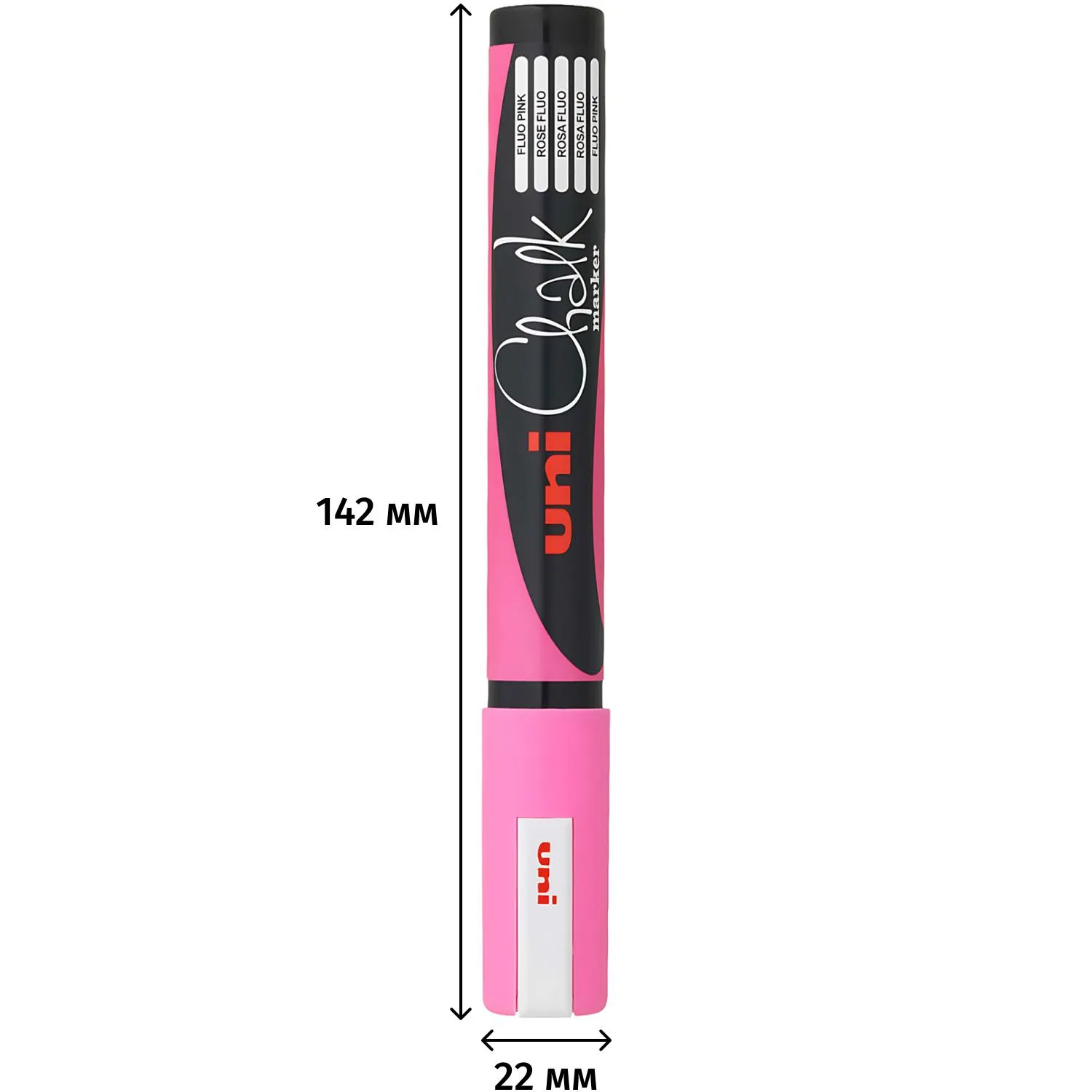 Маркер меловой Uni Chalk PWE-5M розовый, наконечник 1.8–2.5 мм - Image 5