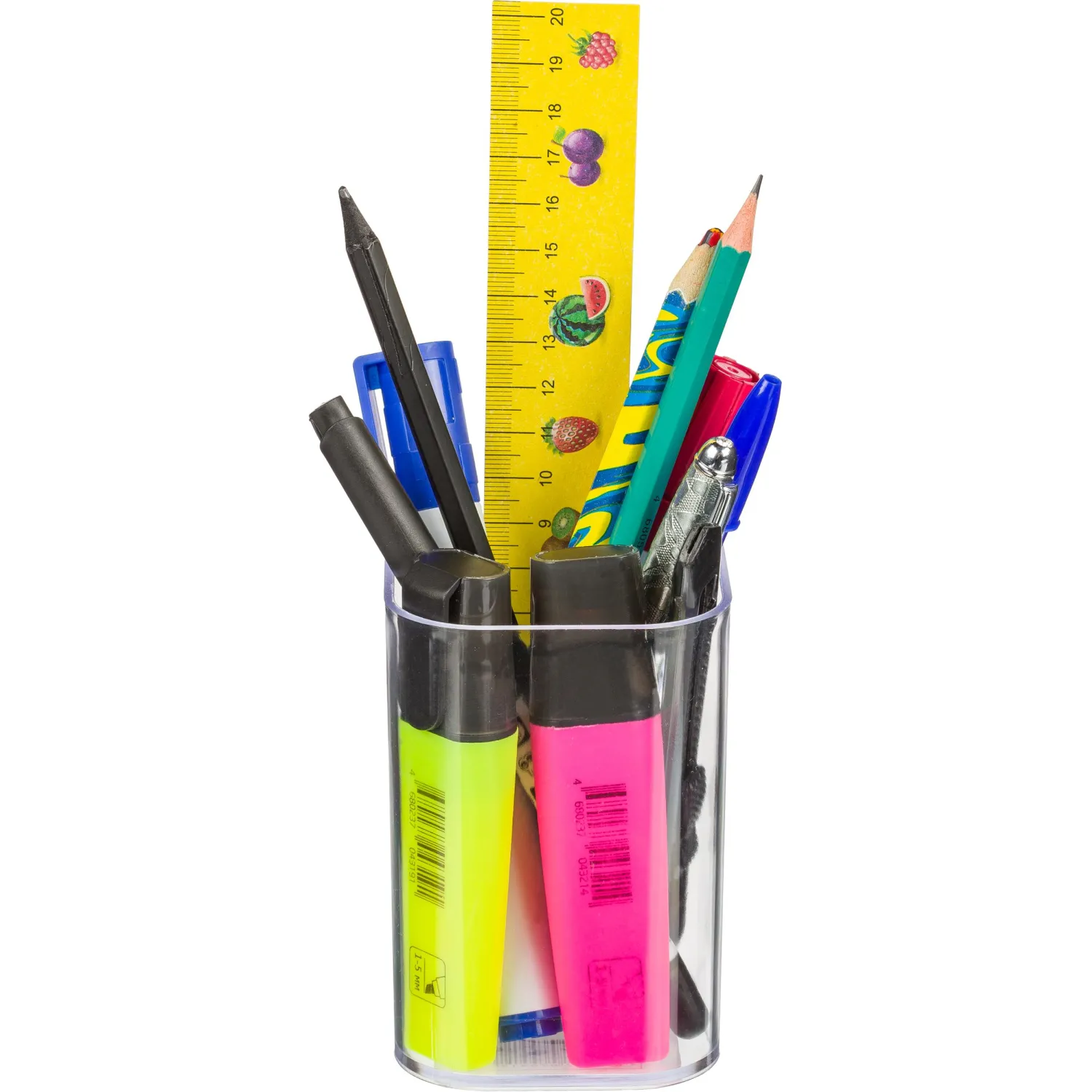Подставка для ручек Attache Office прозрачная (10×7×7 см) - Image 2