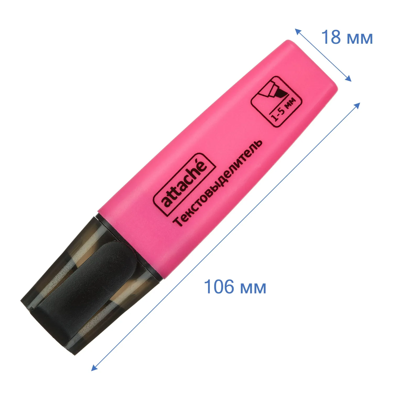 Текстовыделитель Attache Colored розовый 1–5 мм, водная основа, светостойкий - Image 5
