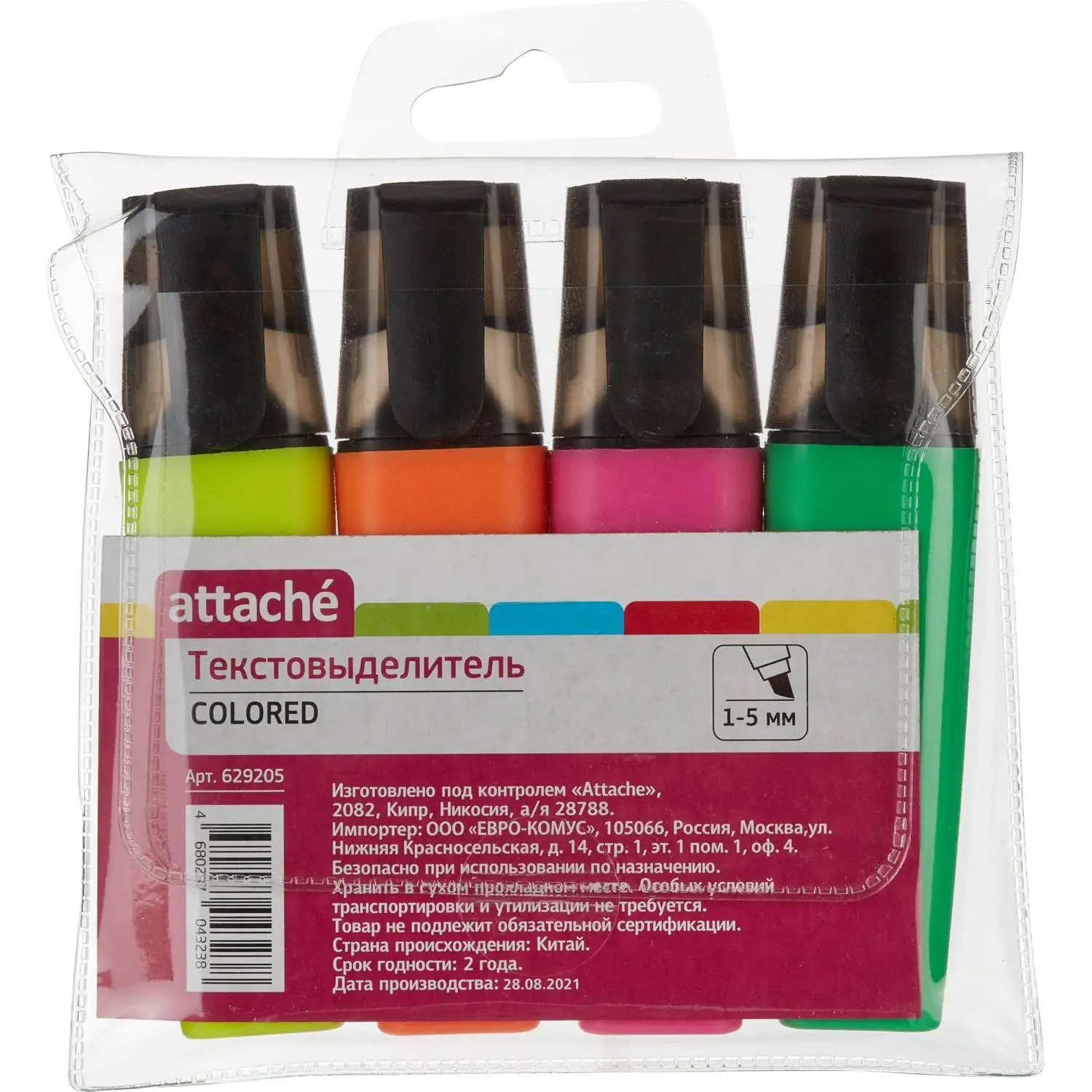 Набор текстовыделителей Attache Colored (светостойкие, для рисования) - Image 3