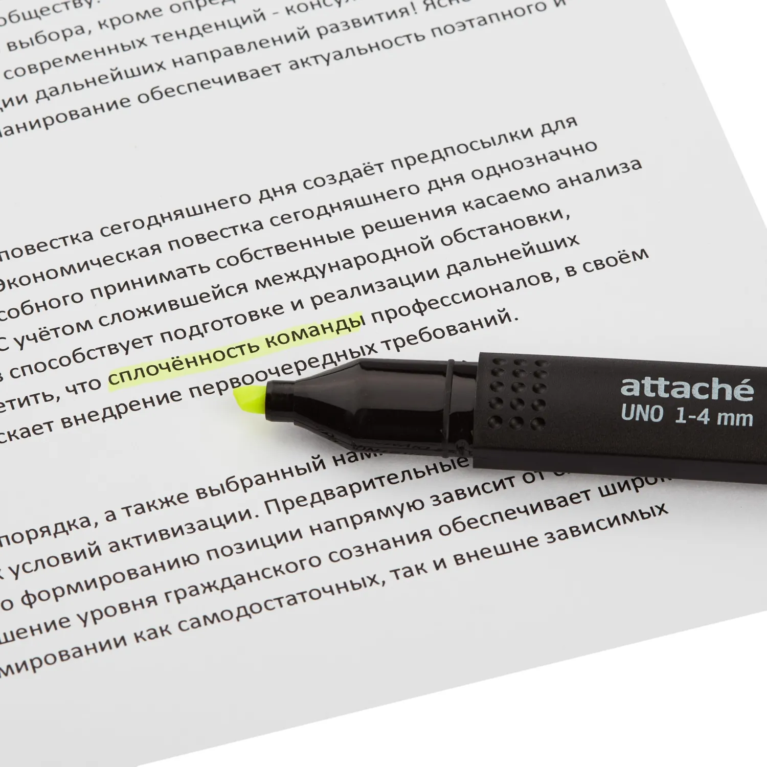 Текстовыделитель Attache Economy Uno жёлтый, водная основа, экономичный, светостойкий - Image 5