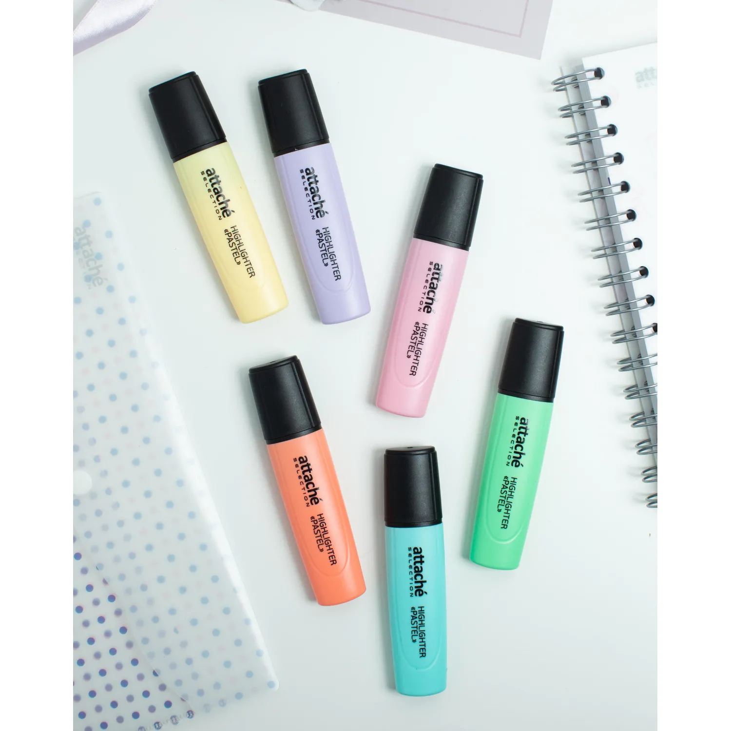 Текстовыделитель Attache Selection Pastel голубой — водостойкий для заметок - Image 3